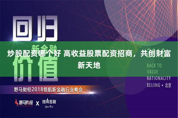 炒股配资哪个好 高收益股票配资招商,共创财富新天地