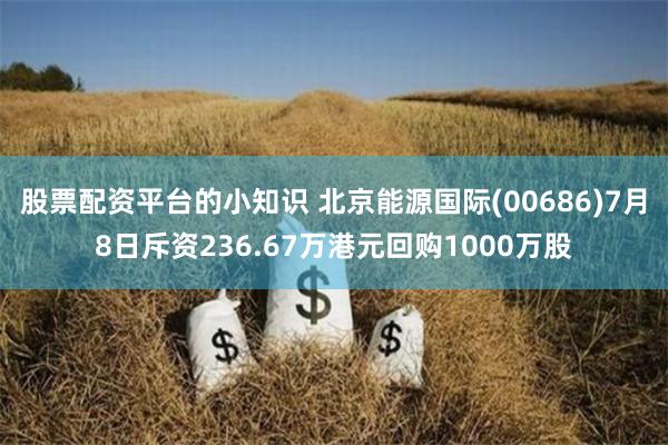 股票配资平台的小知识 北京能源国际(00686)7月8日斥资236.67万港元回购1000万股